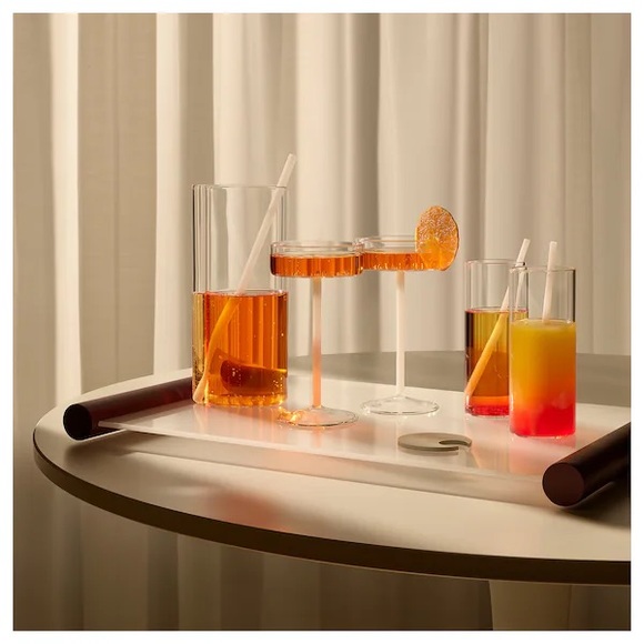 Sabine Marcelis x Ikea Limited Edition Varmblixt Frosted Glass Serving Tray Dark - Picture 1 of 3